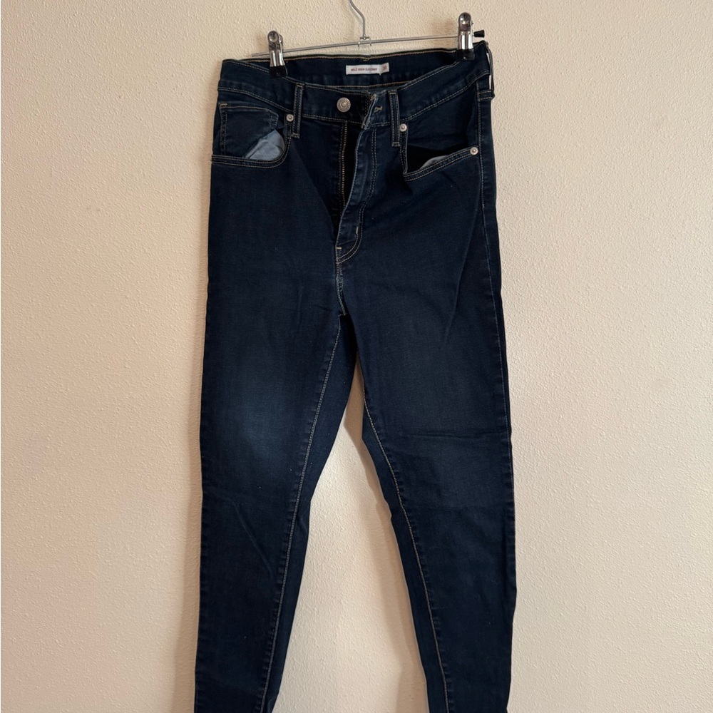 Levi's High Rise Dark Blue Skinny Jeans